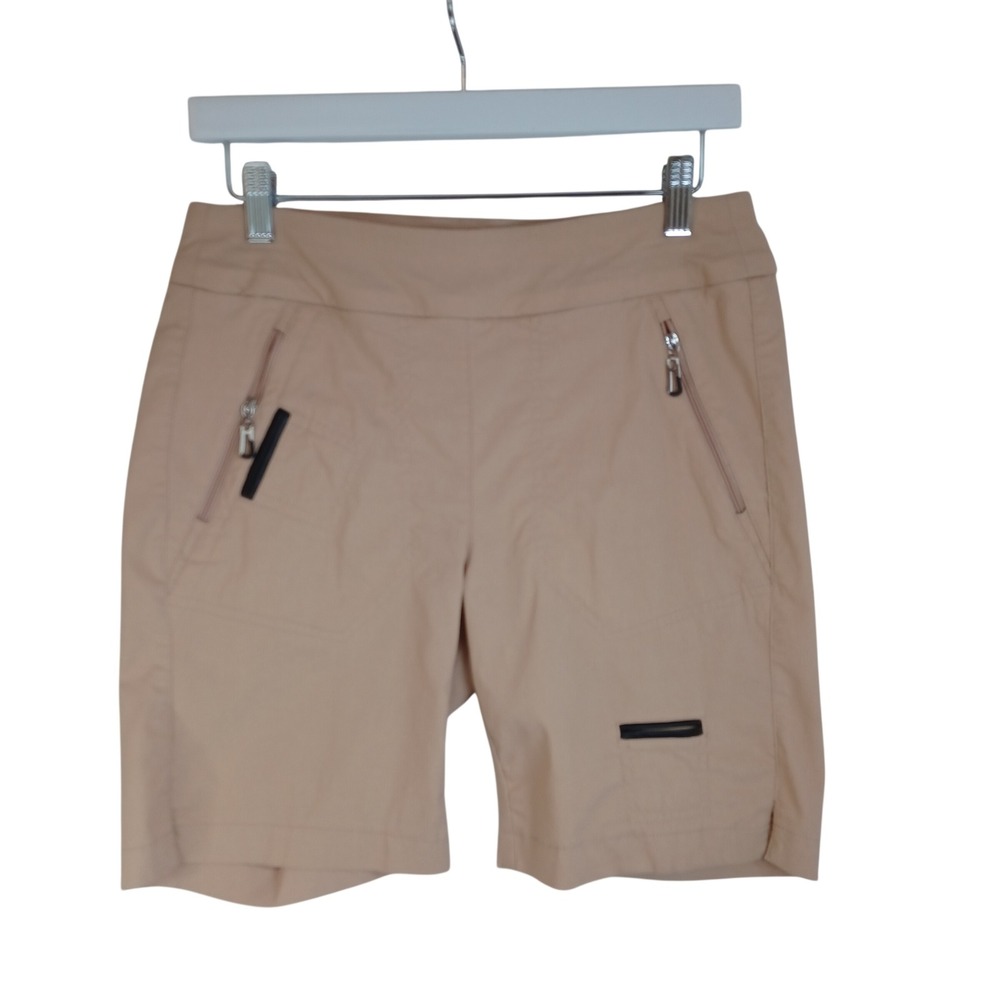 Jamie Sadock Womens Tan Beige Pull On Golf Shorts Style 31352 Size 8